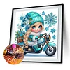 Snow Girl - Diamond Painting - Partial Special Shaped Drill(Canvas|30*30cm)