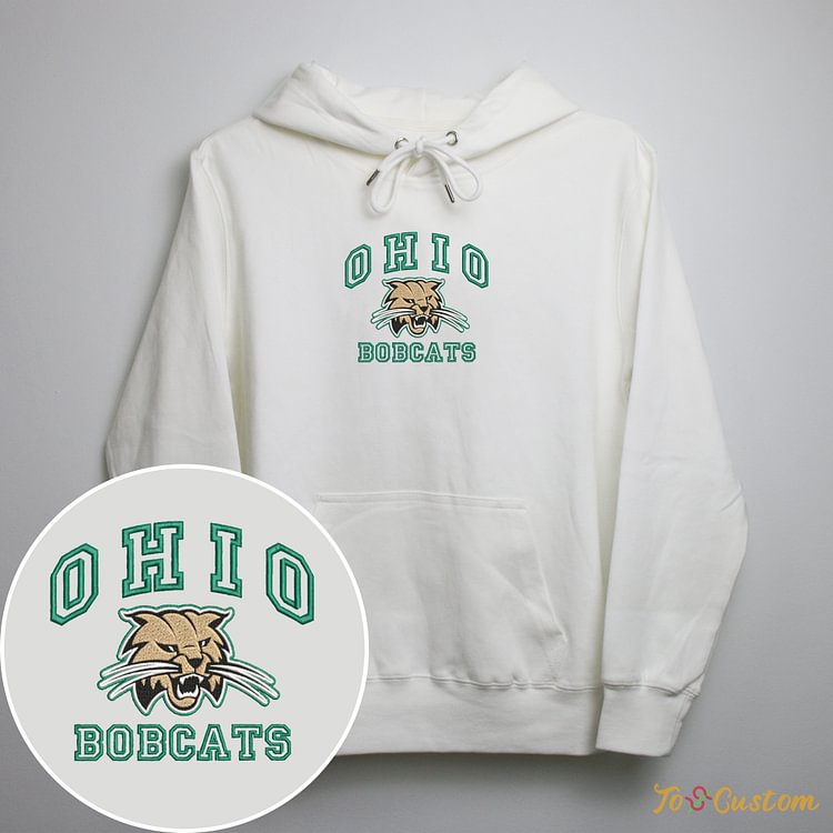 TOSCUSTOM™ NCAA Embroidered Ohio Bobcat Sweatshirts Football Team Hoodies