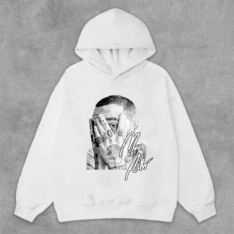 Mac Miller Graphic Print Side Pockets Hoodie SOPULA