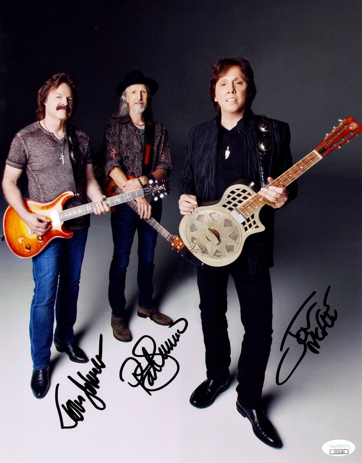 Doobie Brothers Signed 11x14 Photo Poster painting JSA COA Auto Johnston Simmons McFee Bros Band