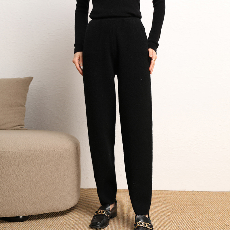 Casual Cashmere Harem Pants For Women REAL SILK LIFE