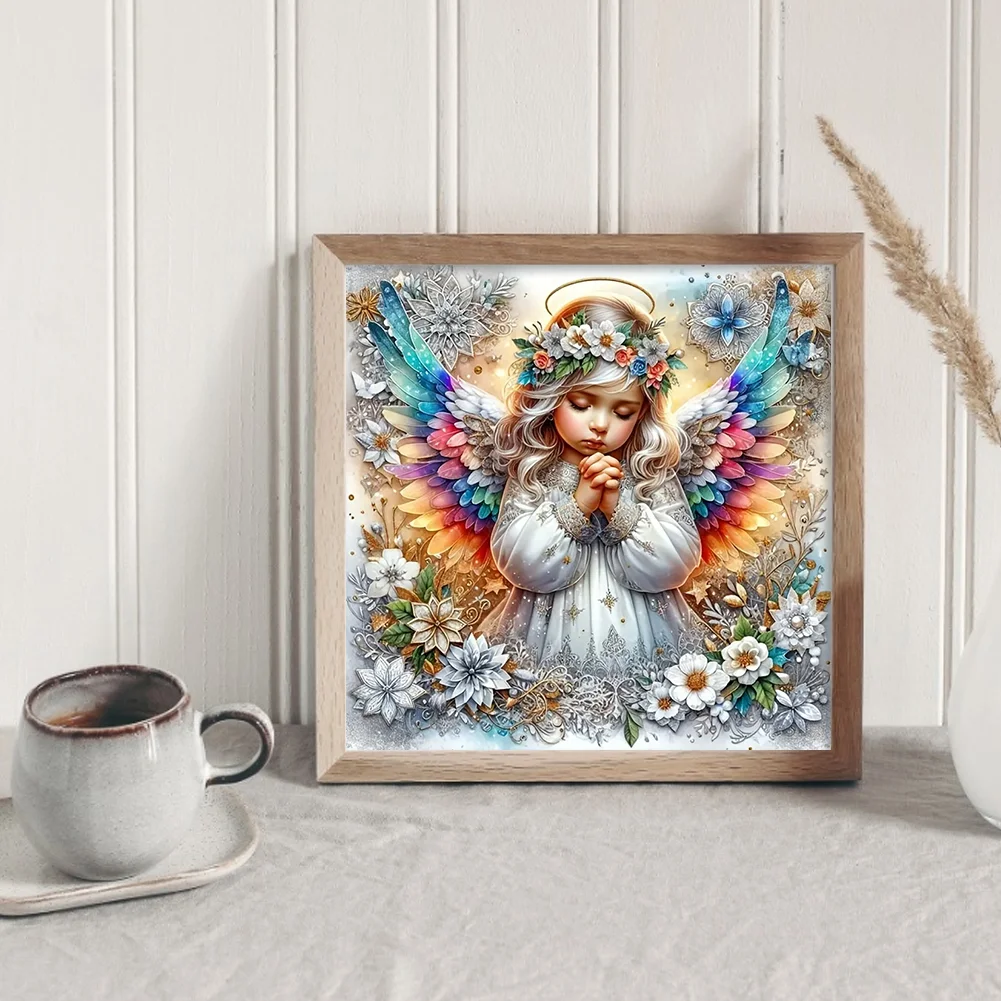 Diamond Painting - Full Round Drill - Angel Girl(Canvas|40*40cm)