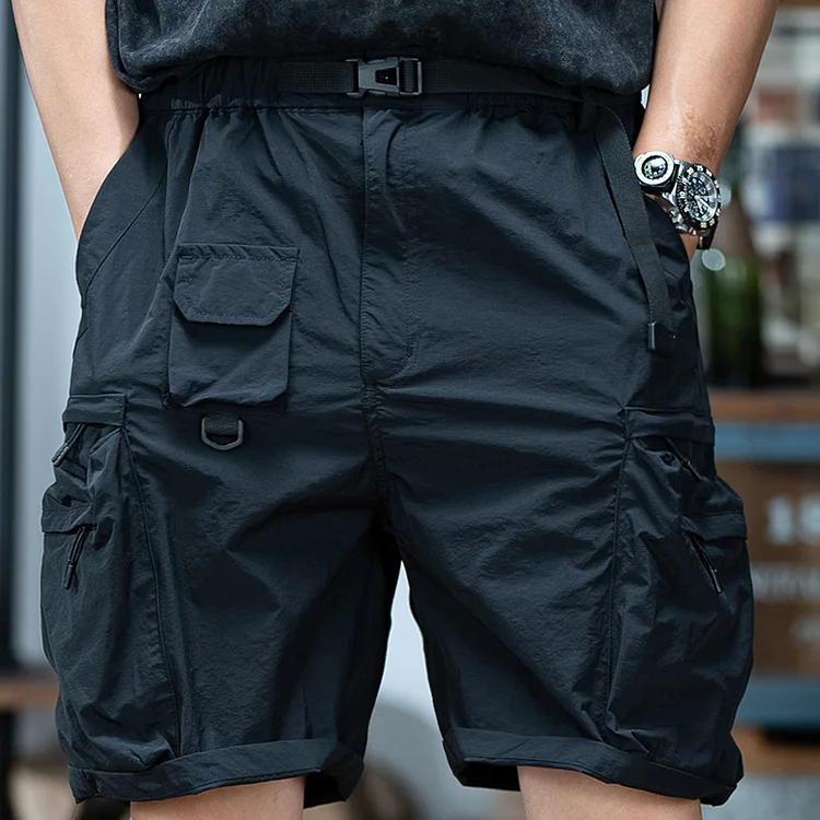 Men's Casual Thin Waterproof Quick-Drying Cargo Shorts