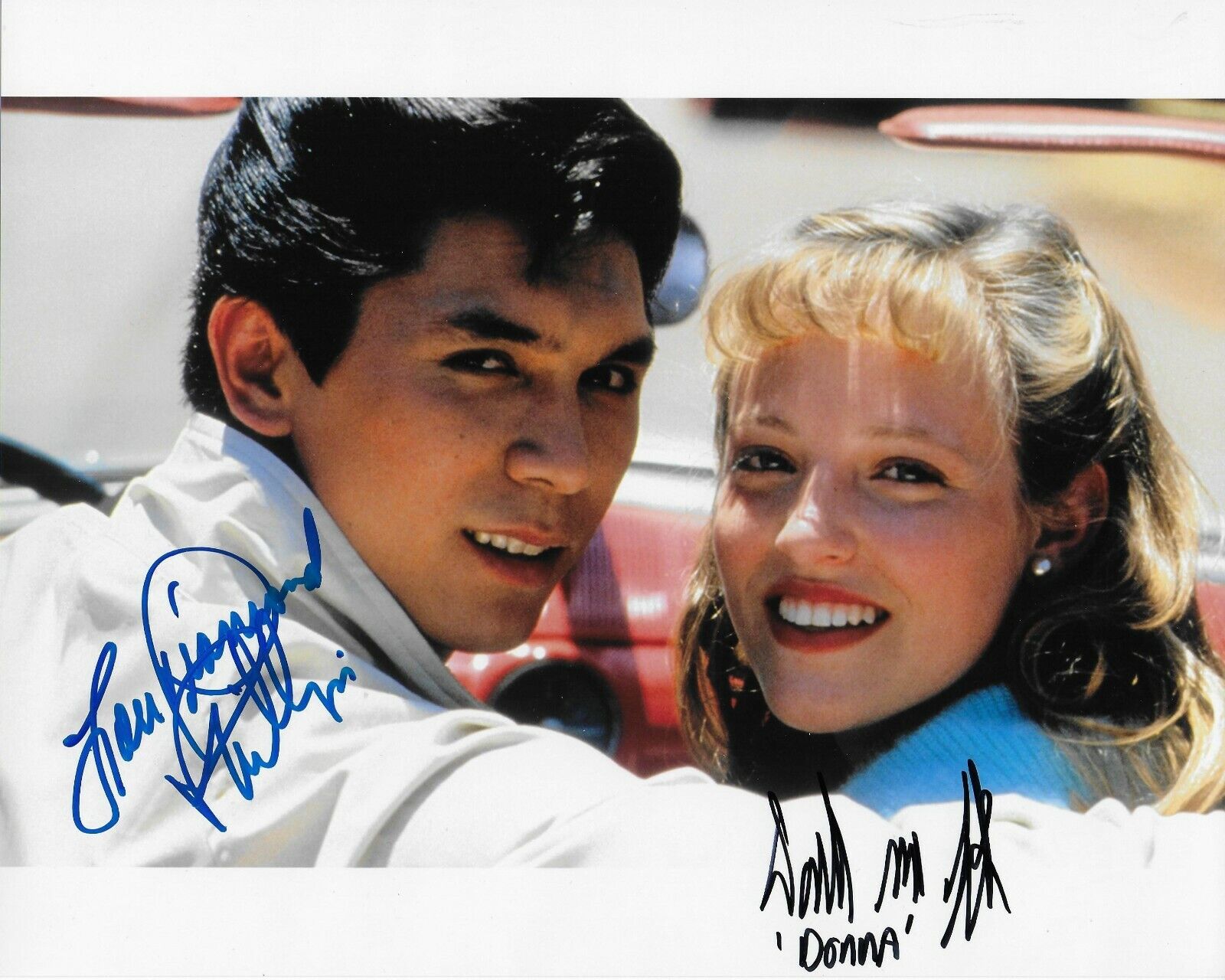 Lou Diamond Phillips & Danielle von Zerneck La Bamba Original Signed 8X10 Photo Poster painting2