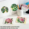 2 Pack Rose DIY Diamond Art Spiral Notebook Kit 80 Pages No Lines