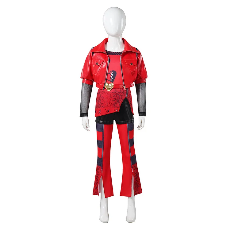 Kids Children Descendants: The Rise Of Red (2024) Red Set Girls Outfits Cosplay Costume