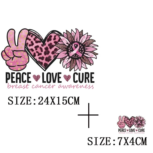 Peace Love Teach Thermal Sticker On T-shirt DIY Washable Patch On Clothes Funny Design Iron On Transfer For Hoodies Bag Applique