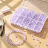 800Pcs 4/6/8/10mm Glass Beads for Jewelry Making Crystal Faceted Jewelry Beads with Holes for Bracelets Necklace Pendants Making Supplies