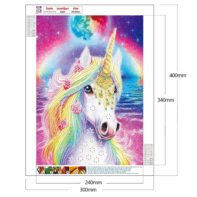 5D DIY Diamond Art Fantasy Unicorn Diamond Painting Full Square