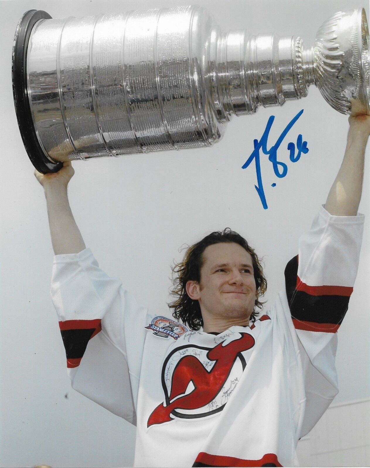 New Jersey Devils Patrik Elias Stanley Cup Signed Autographed 8x10 Photo Poster painting COA #3