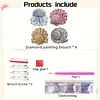 4pcs DIY Ocean Bead Diamond Painting Brooch