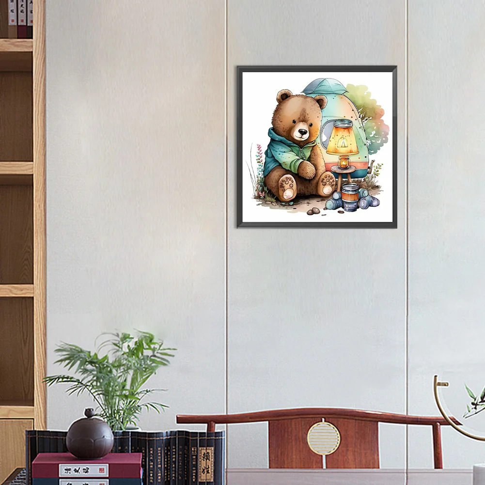 Full Round Diamond Painting 30*30cm - Warm Little Bear