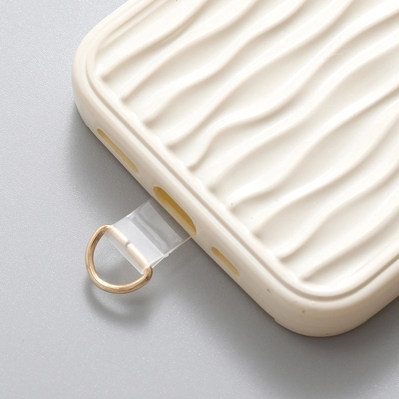 Casual Solid Color Tpu Epoxy Mobile Phone Lanyard Patch