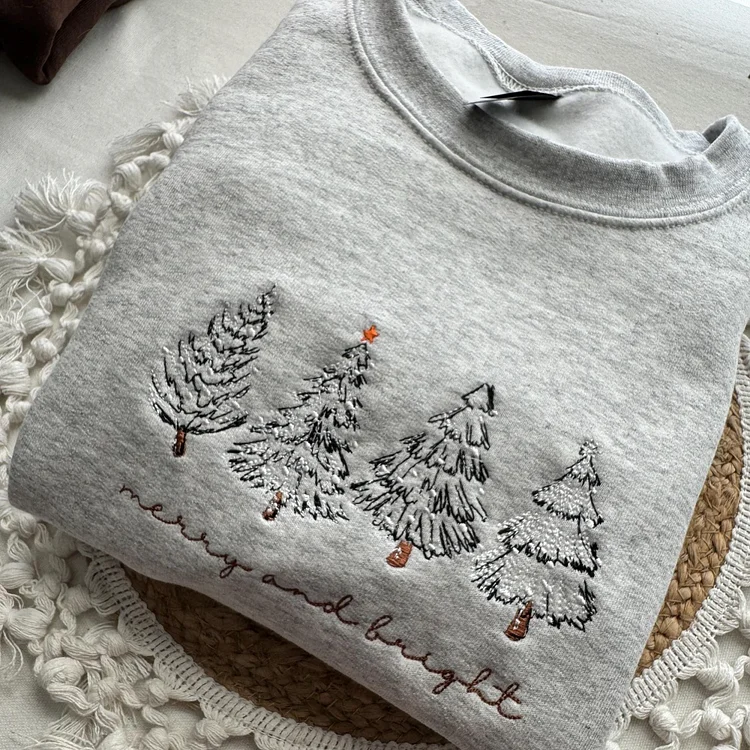 Christmas Embroidered Festive Sweatshirt