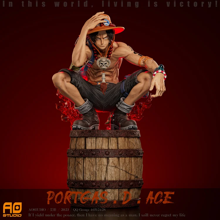 PRE-ORDER AO STUDIO Oversized One Piece Portgas·D· Ace 1/3 & 1/6 Statue（