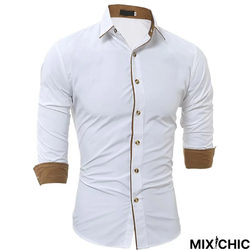 Fashion Plus Size Men's Casual Long Sleeve Shirt