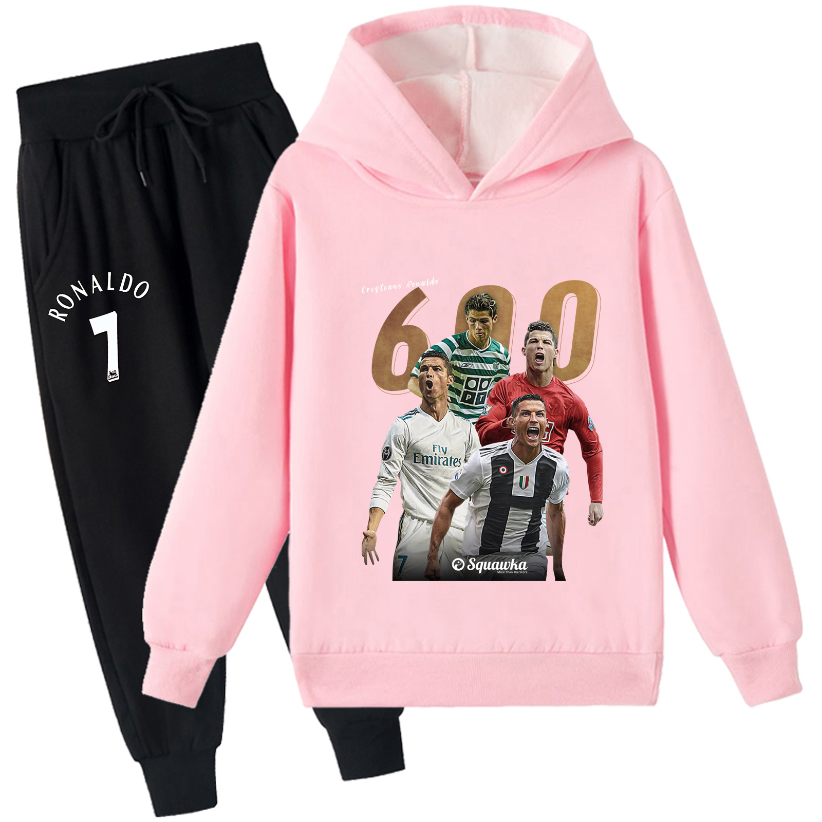 Mayoulove Cristiano Ronaldo Kids' Fleece Hoodie Set - Ultimate Comfort for Boys  Girls, Perfect for Active Play-Mayoulove