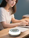 Handheld Music Sleep Instrument 4 Sleeps Timer Portable Sound Machine for Sleep Baby 8-Color Night Light with 27 Sounds for Office Privacy Travel