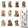 10PCS DIY Pearl Diamond Painting Christmas Fridge Magnets, Sparkling Rhinestone Refrigerator Magnet Craft Kit for Home Decor & Gifts