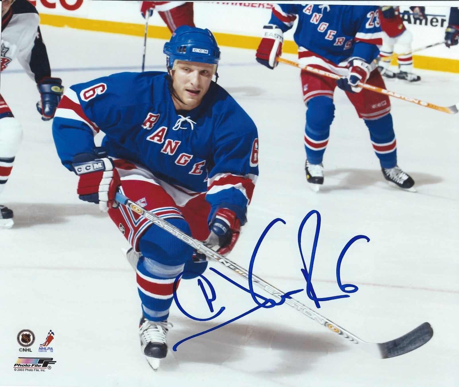 Auotographed 8x10 Darius Kasparaitis New York Rangers 8x10 Photo Poster painting - w/ COA