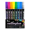 Dual Line Outline Markers with Shimmering Effect Sparkle Doodle Shimmer Marker Drawing Pens for Journaling Coloring Art Planning Supplies