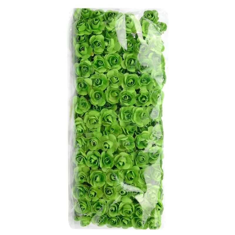 12/72/144pcs Fake Mini Artificial Paper Rose Flower Bouquet For  Wedding Decoration Handicraft DIY Scrapbooking Wreath Craft