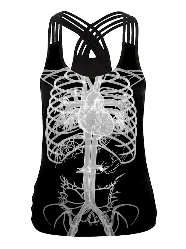 Statement Skeleton Printed Vest
