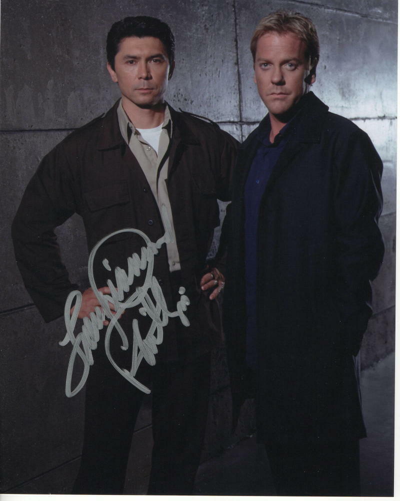 LOU DIAMOND PHILLIPS SIGNED AUTOGRAPH 8X10 Photo Poster painting YOUNG GUNS 24 KIEFER SUTHERLAND