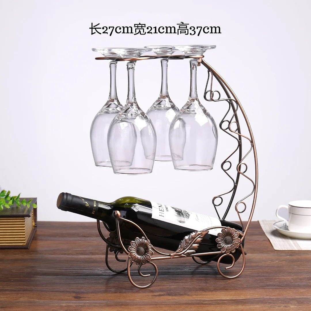 Athvotar Nordic Tieyi Red Wine Rack Decoration European Antique Restaurant Bar KTV Wine Cabinet Wine Display Shelf