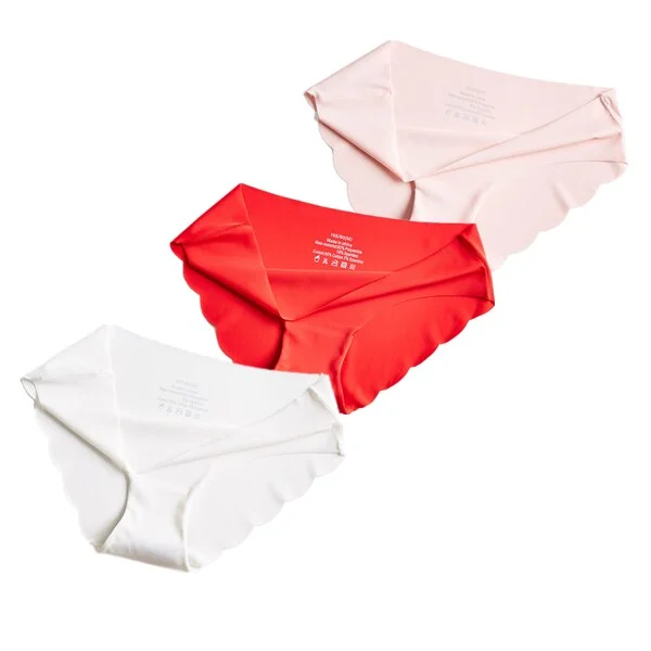 3pcs Sexy ladies panties one-piece seamless cotton ice silk underwear female close-fitting elastic breathable ladies briefs New