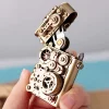 New Creative Pure Copper Torrance Kerosene Lighter Personalized Mechanical Steampunk Lighter Gear Linkage Cool Men's Gift Tool