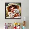 Cute Girl-11CT Stamped Cross Stitch 40*40cm/15.75*15.75in