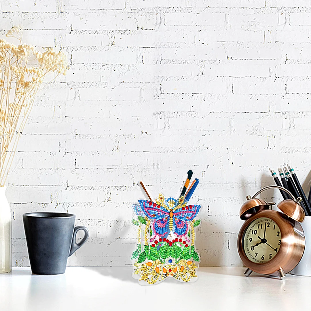 DIY Diamond Painting Pen Holder - Butterfly
