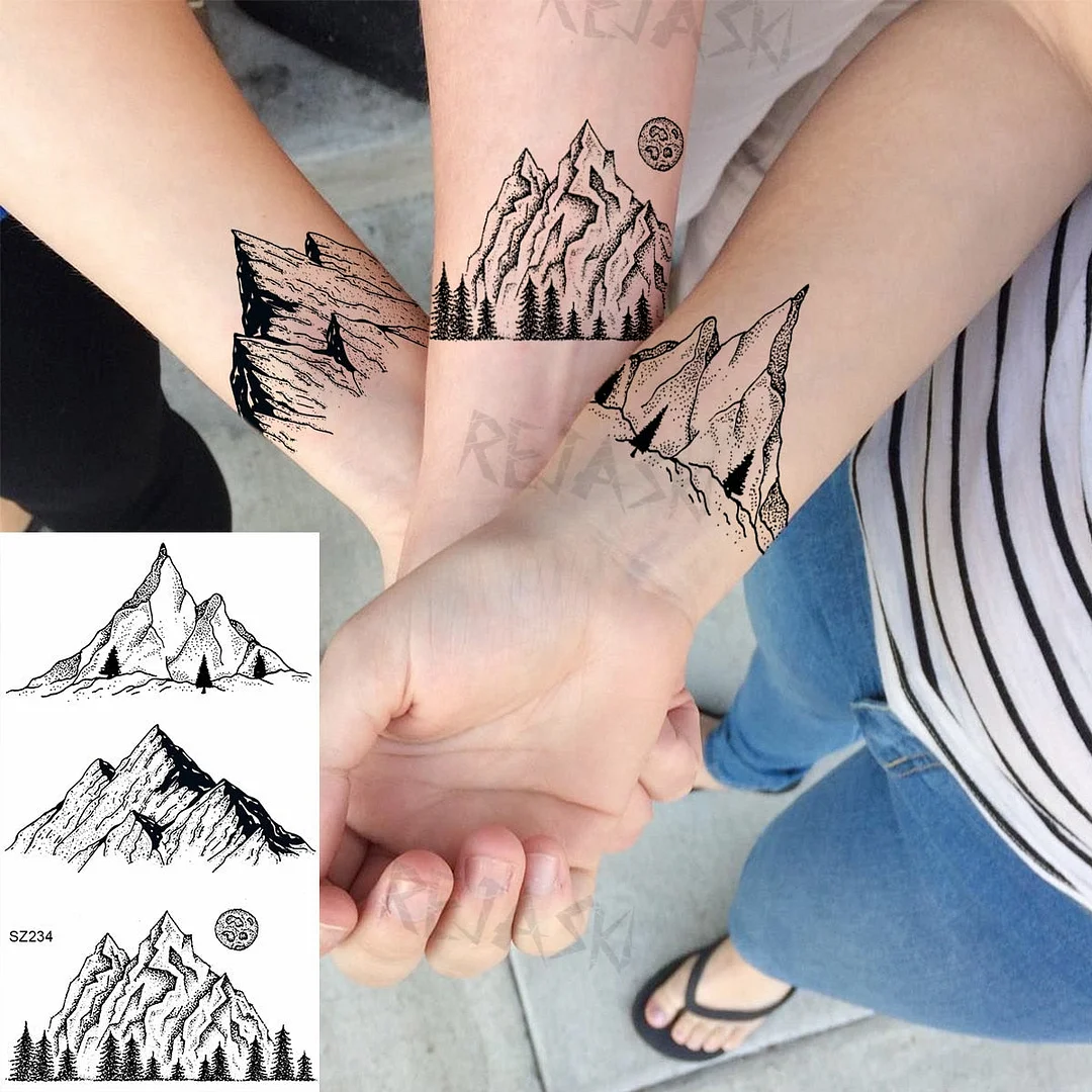 Realistic Sunflower Fashion Wrist Temporary Tattoos For Women Gilr Butterfly Geometry Fake Tattoo Custom Armbands Washable Tatoo