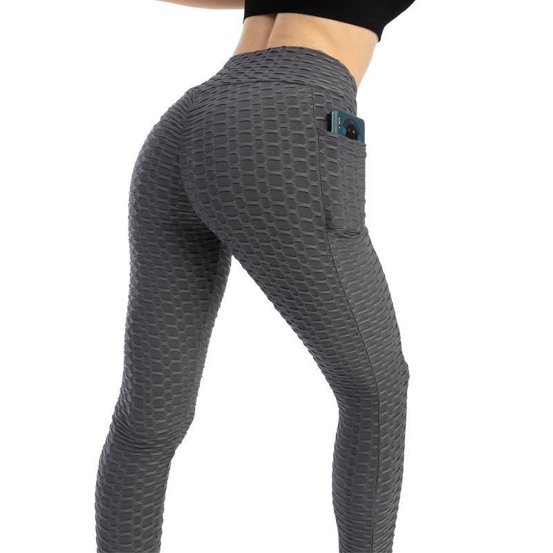 Bubble Yoga Pants Women's High Elasticity Hips Slim Leggings