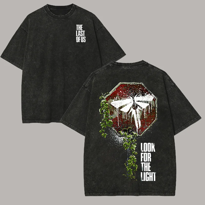 The Last of Us Printed Unisex Washed T-Shirt