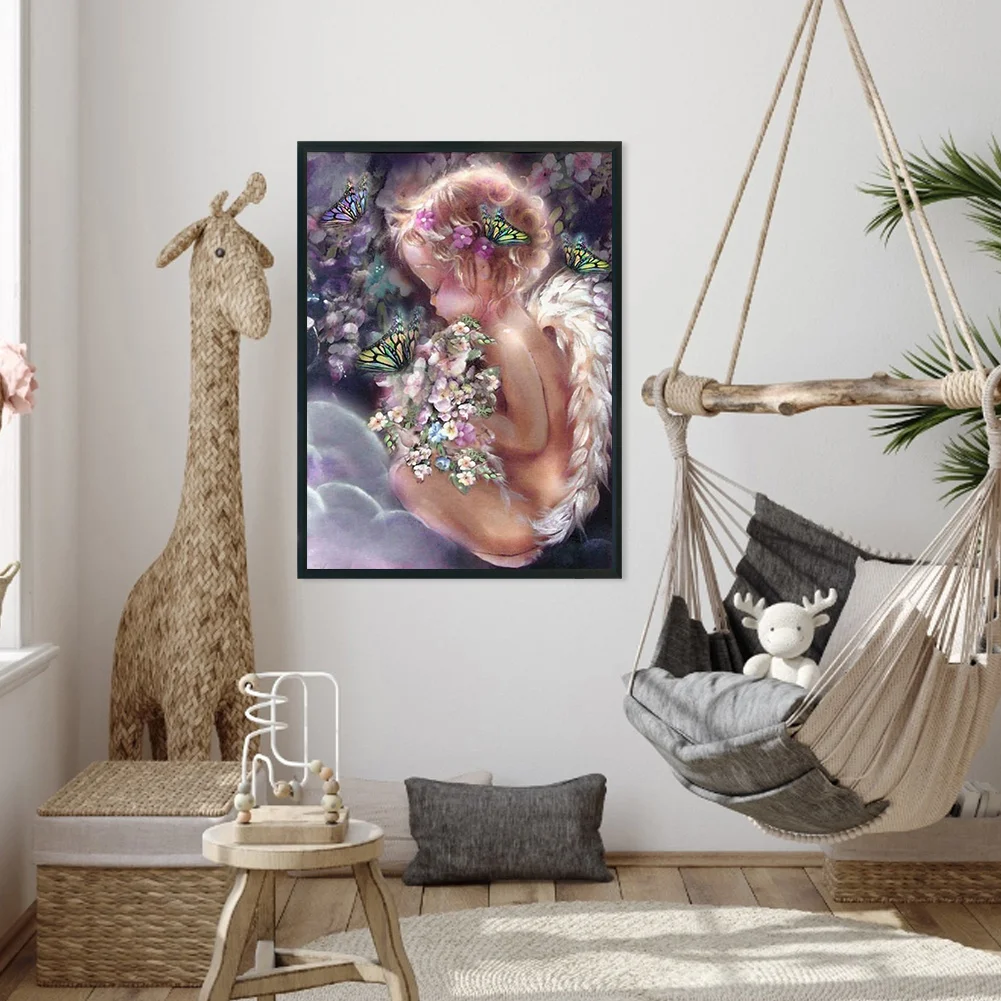 DIY Stamped Cross Stitch 11CT Full Embroidery 40*53cm - Angel Baby