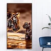 Diamond Painting-DIY Full Round Drill Tiger Family(70*40 CM)