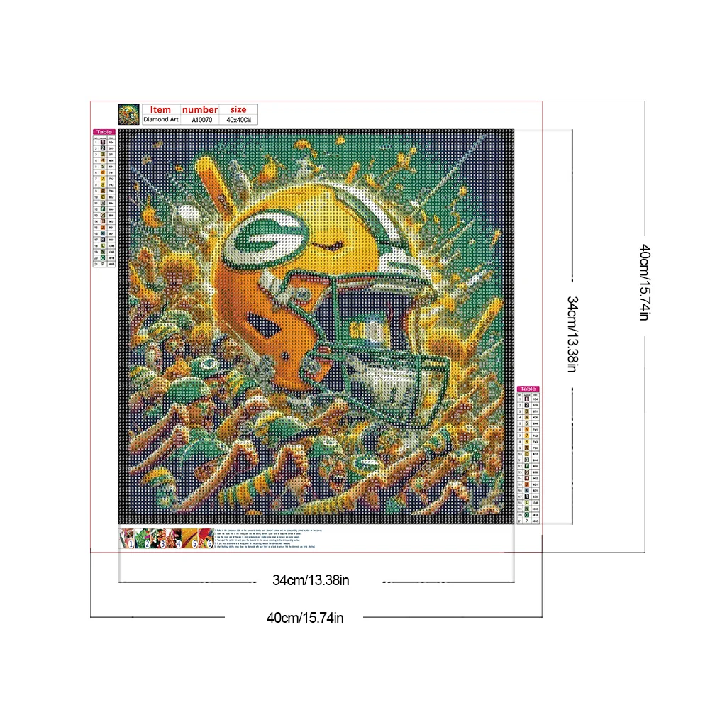 Diamond Painting - Full Round Drill - Green Bay Packers(Canvas|40*40cm)
