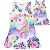 Kid Girl Party Unicorn Sleeveless Dresses