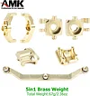 AMK 5 in 1 TRX4M Upgrades Brass Weight Including Caster Blocks,Steering Link,Steering Knuckle,Steering Blocks,Diff Cover for 1/18 RC Crawler Accessories