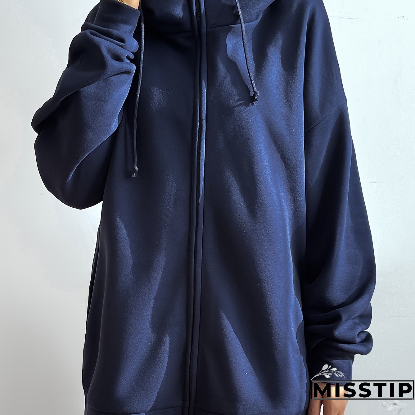 Solid Color Casual Sports Hooded Zipper Sweatshirs, Long Sleeve Drawstring Hoodie, Women's Sporty Sweatshirts