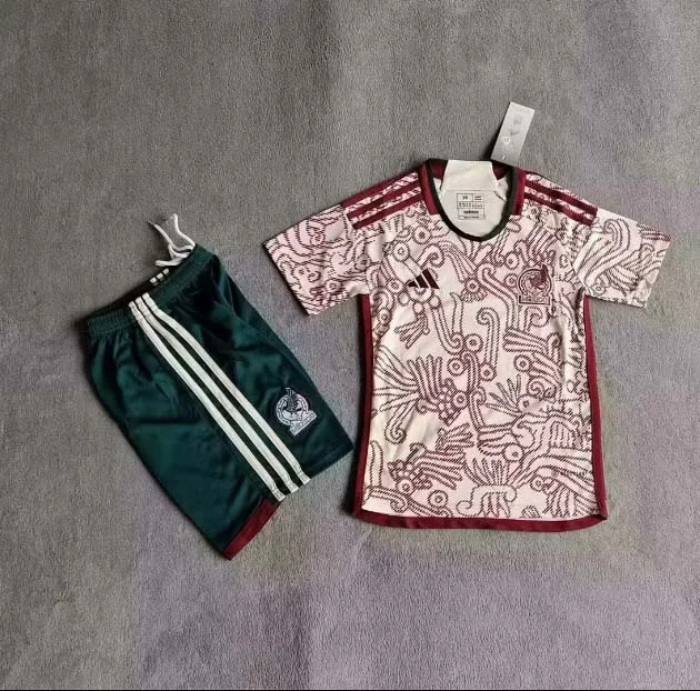 2022 FIFA World Cup Mexico Away Soccer Jersey Kids Size