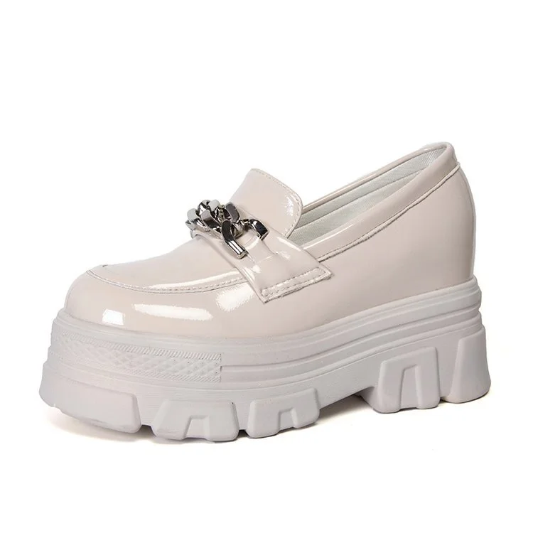 Wongn Wongn Women's Shoes Spring 2023 New Korean Version Of Thick Platform Wedge Small Leather Shoes British Wind Small Single Shoes Women