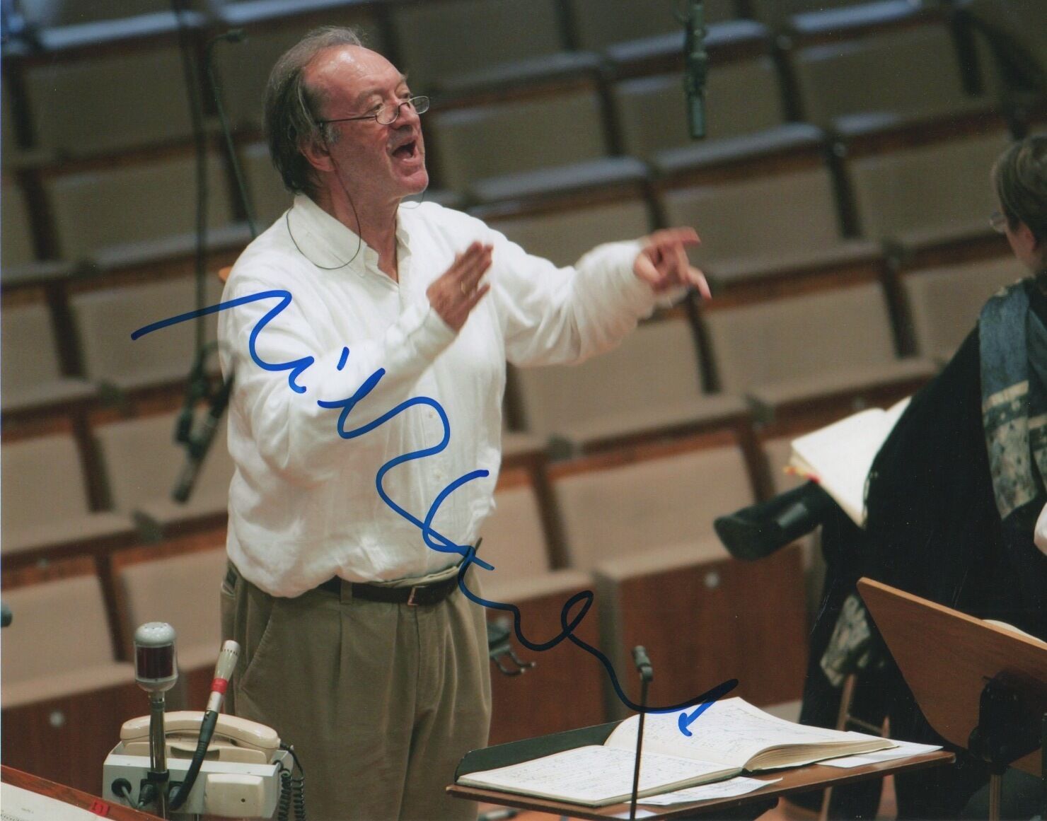 Nikolaus Harnoncourt Conductor signed 8x10 inch Photo Poster painting autograph