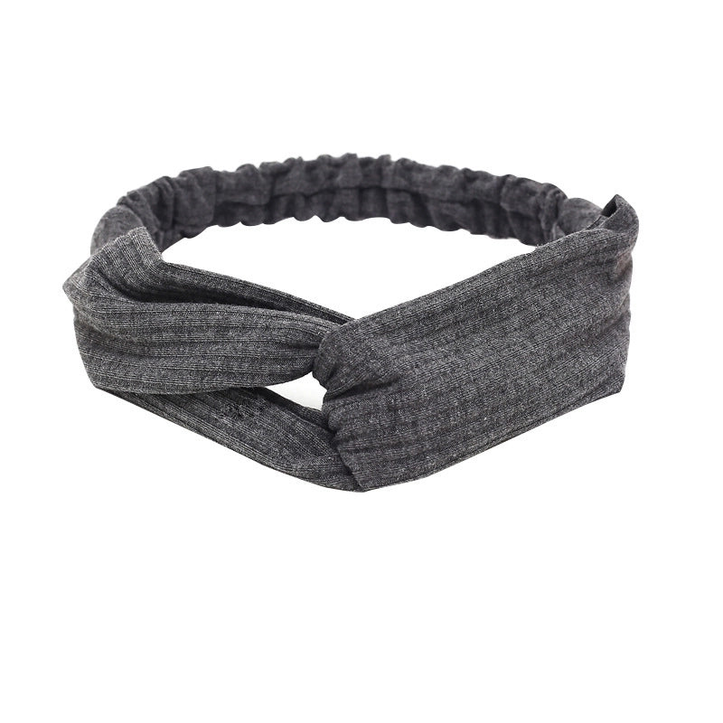 Casual Minimalist Stripe Solid Color Cloth Stripe Hair Band