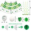 Birthday Decorations, Happy Birthday Banner with Birthday Balloons, Honeycomb Balls, Hanging Swirls, Circle Dots Garland, Happy Birthday Party Decorations for Women Men Boys Girls (Green)