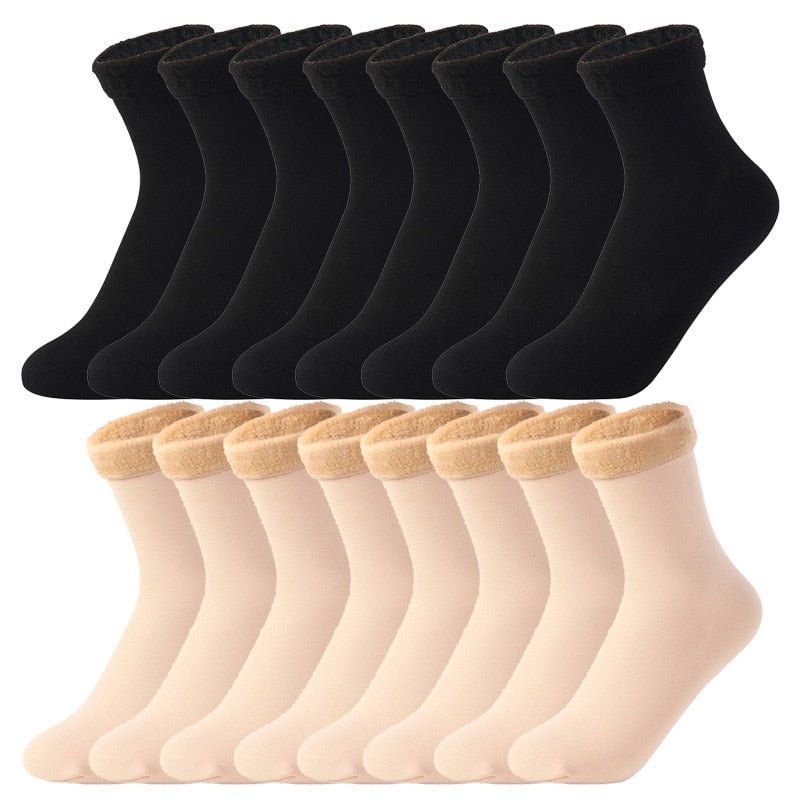 ATHVOTAR 8 Pairs Lot Thermal Socks Women Winter Warm Thicken Socks Snow Floor Sleep Velvet Soft Boots Floor Socks Women