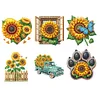 6Pcs Acryl Sonnenblume - 5d DIY Handwerk Aufkleber Magnet