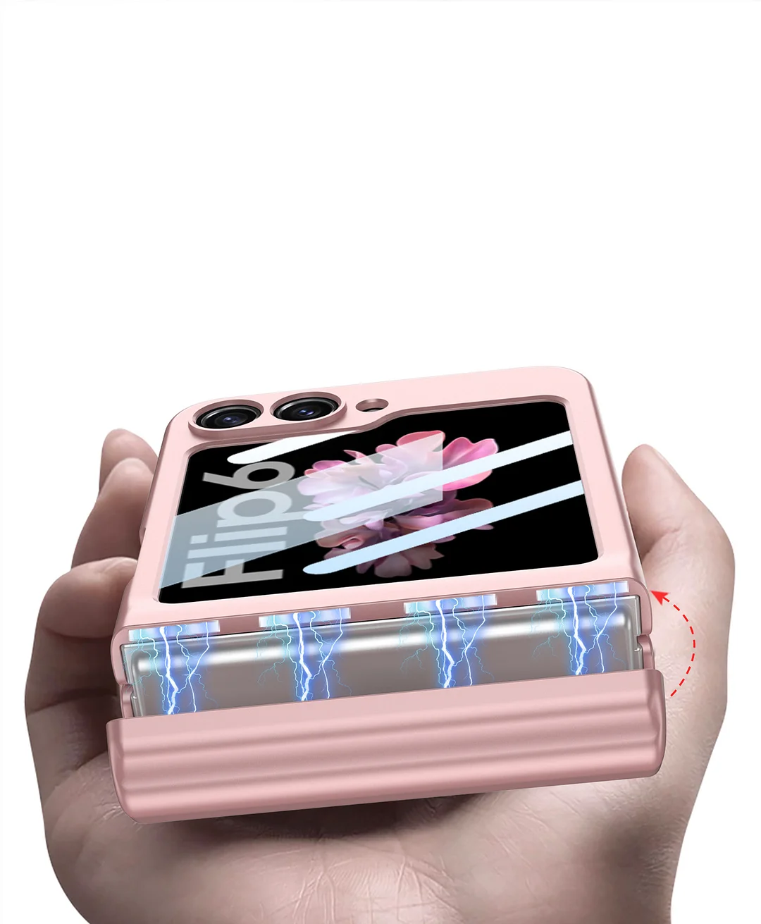 Samsung ZFlip5 /ZFlip6 Magnetic Hinge Hidden Pencil Case Phone Case